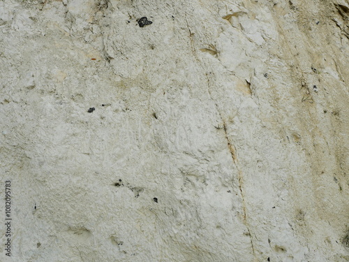 Chalk wall with flint ribbons - Chalk coast of Rügen with its characteristic flint bands is evidence of geological history