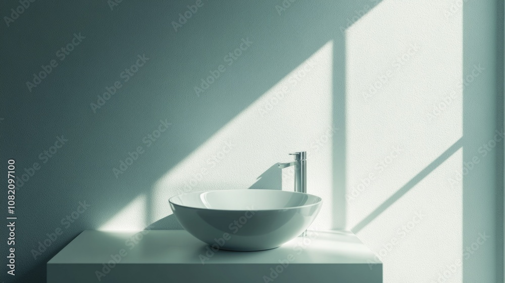 Modern Bathroom Sink Vanity with Sunlight Modern Bathroom Sink Vanity with Sunlight