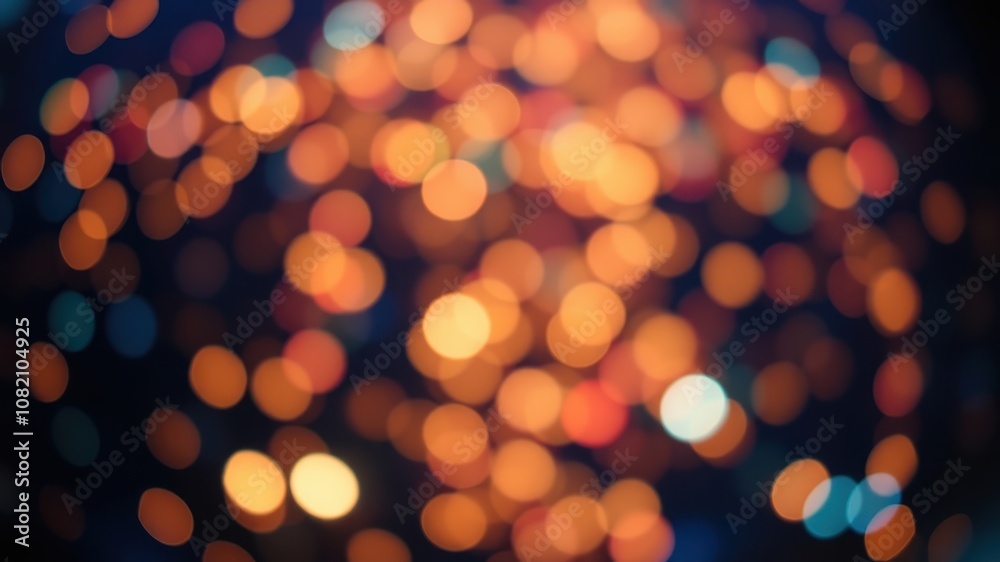 Abstract bokeh background of warm and cool colored lights on a dark backdrop Abstract bokeh background of warm and cool colored lights on a dark backdrop