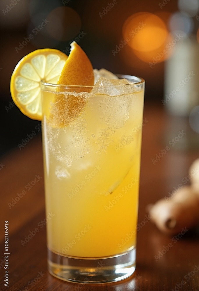 glass of lemonade glass of lemonade