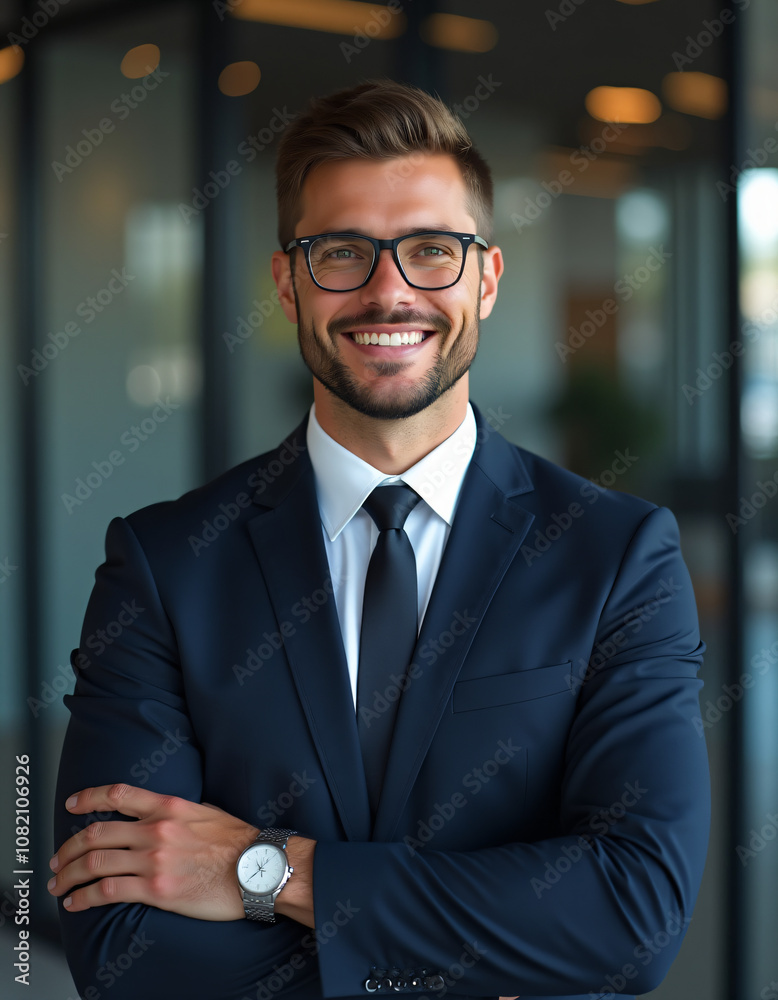 Fototapeta premium neat-looking business person with neat hands using a computer,corporate,neat computer,technology,realistic,detailed