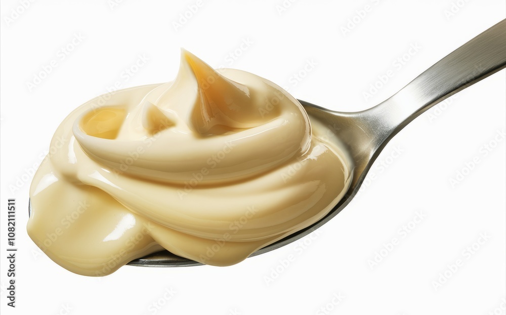 Spoonful of Creamy Mayonnaise Spoonful of Creamy Mayonnaise