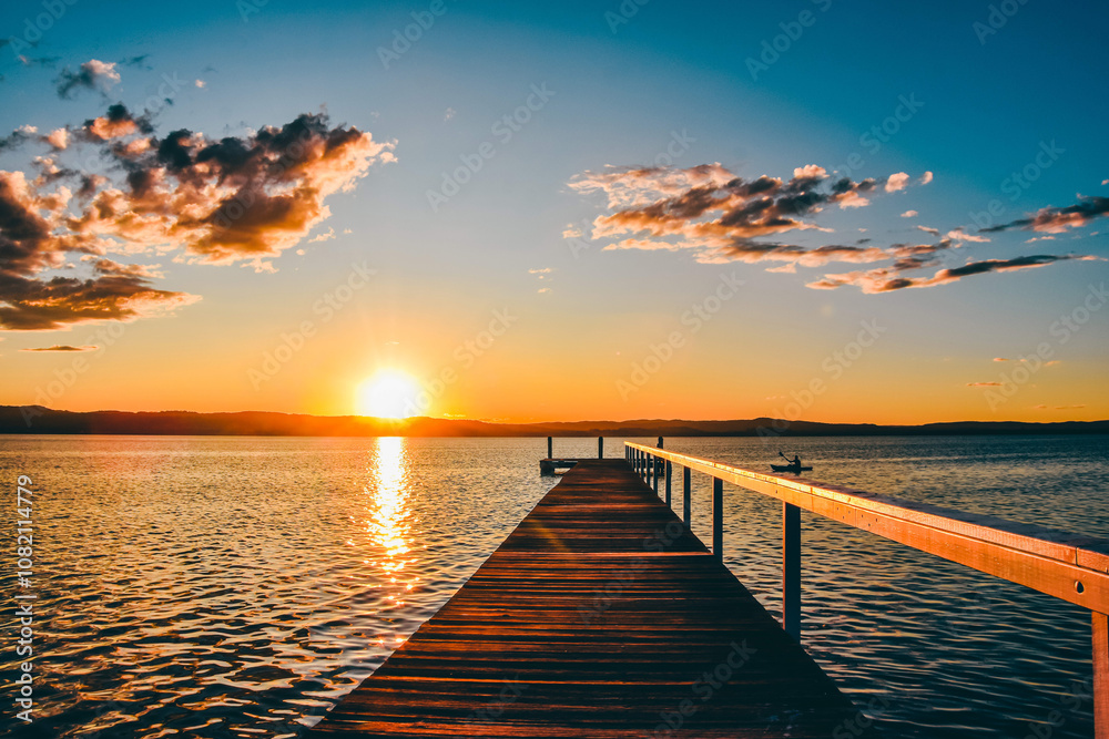 Fototapeta premium Sunset on the Long Jetty