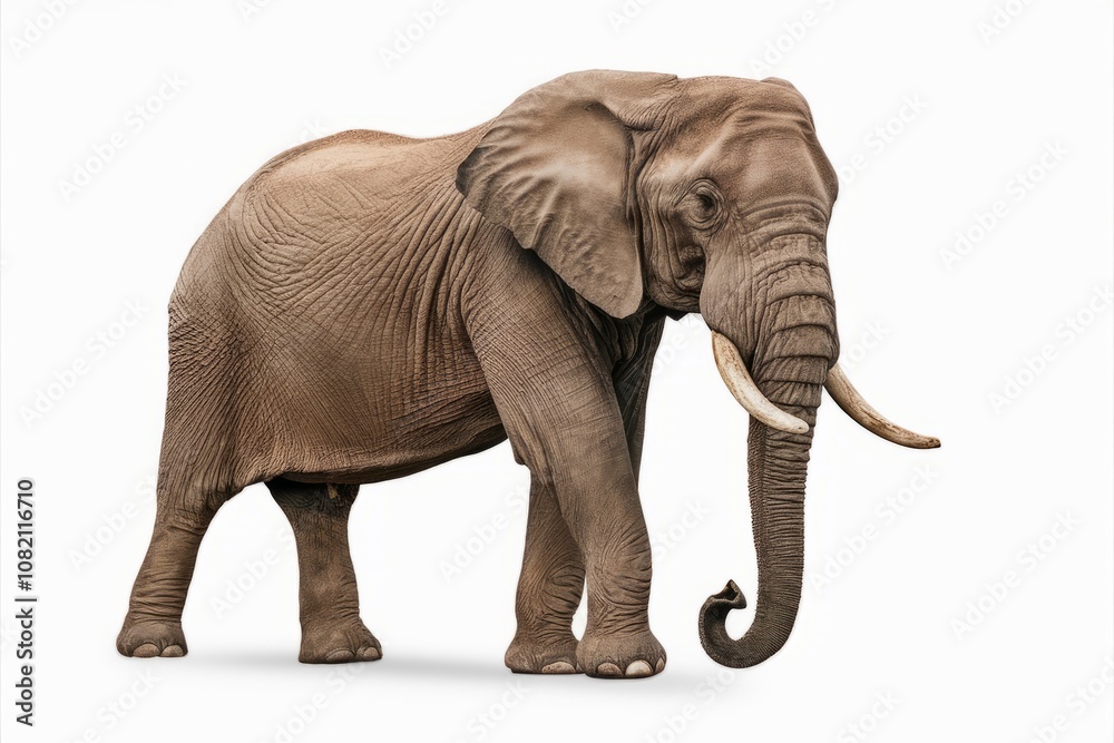 African Elephant Majesty: A majestic African elephant stands tall and proud, showcasing its impressive size and tusks. The image captures the raw power and beauty of this magnificent creature. African Elephant Majesty: A majestic African elephant stands tall and proud, showcasing its impressive size and tusks. The image captures the raw power and beauty of this magnificent creature.