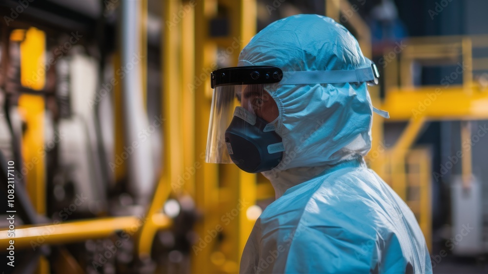 Industrial Worker in Protective Gear Industrial Worker in Protective Gear