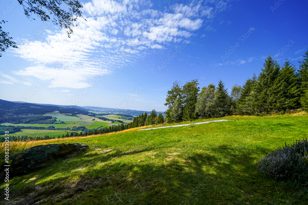 Landscape near Bruchhauser Steine at Istenberg in the Rothaar Mountains. Hiking trails in the Sauerland.
Landscape near Bruchhauser Steine at Istenberg in the Rothaar Mountains. Hiking trails in the Sauerland.