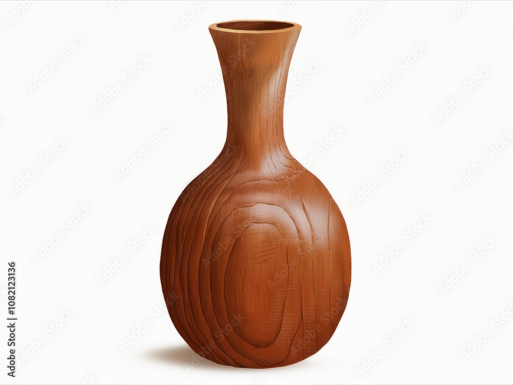 Wooden Vase: A modern, minimalist vase with a sleek, natural design, crafted from solid wood, showcasing the intricate grain patterns and warm tones of the wood. Wooden Vase: A modern, minimalist vase with a sleek, natural design, crafted from solid wood, showcasing the intricate grain patterns and warm tones of the wood.