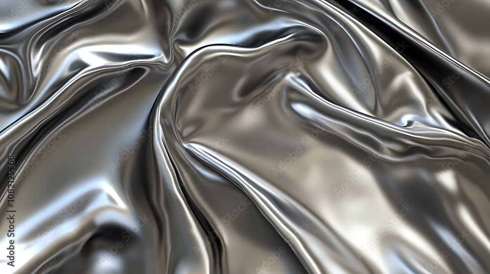 Abstract silver fabric background with soft, smooth and elegant folds and wrinkles. Abstract silver fabric background with soft, smooth and elegant folds and wrinkles.