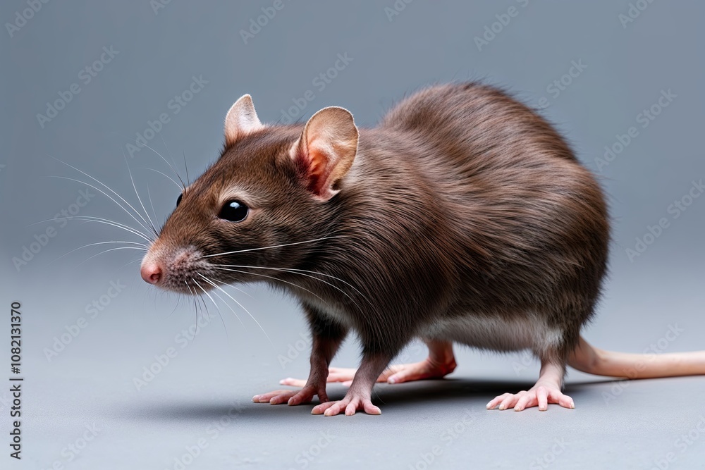 Brown Rat Portrait on Clear Transparent Background Brown Rat Portrait on Clear Transparent Background