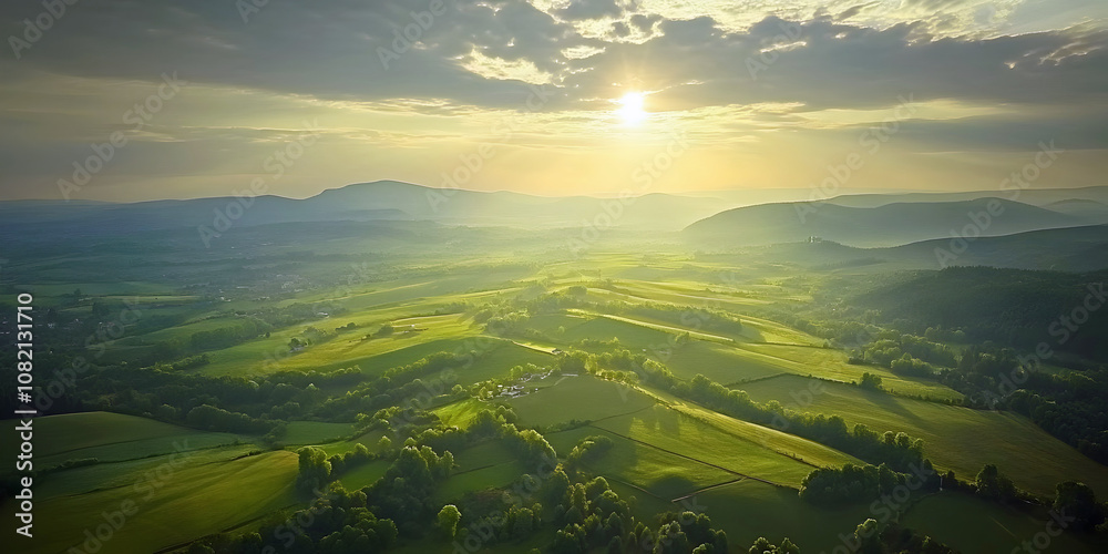 sunrise over the mountains, ai generated. sunrise over the mountains, ai generated.
