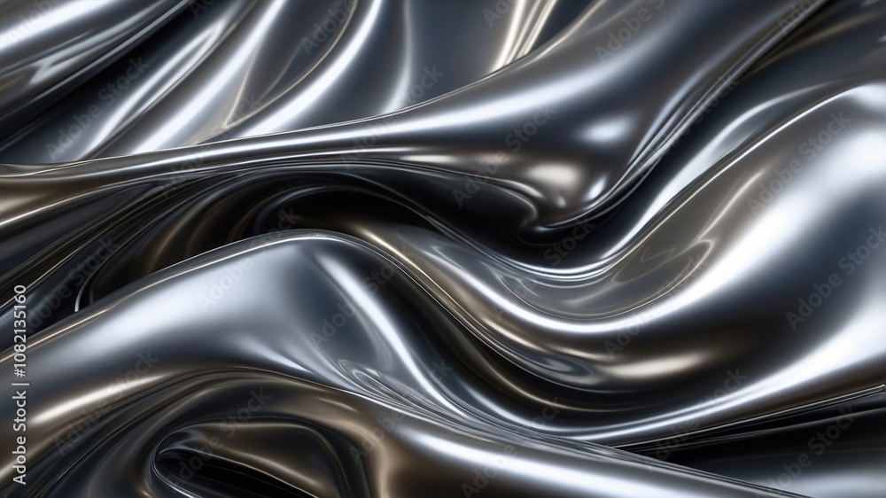 Close up texture of liquid shiny metal in silver gray color with highlights and shimmers. Liquid metallic texture, backdrop for web promotion. Generative AI 3d rendering illustration imitation Close up texture of liquid shiny metal in silver gray color with highlights and shimmers. Liquid metallic texture, backdrop for web promotion. Generative AI 3d rendering illustration imitation