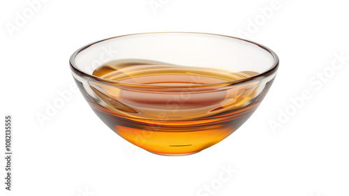 Extra Virgin Olive Oil in a Glass Bowl Isolated: Ideal for Culinary Use, Health and Wellness Promotion, and Gourmet Cooking photo