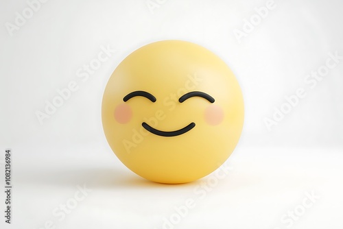 3D Style Emoji with Neutral Face, Calm and Relaxed Expression isolated on transparent. PNG. photo