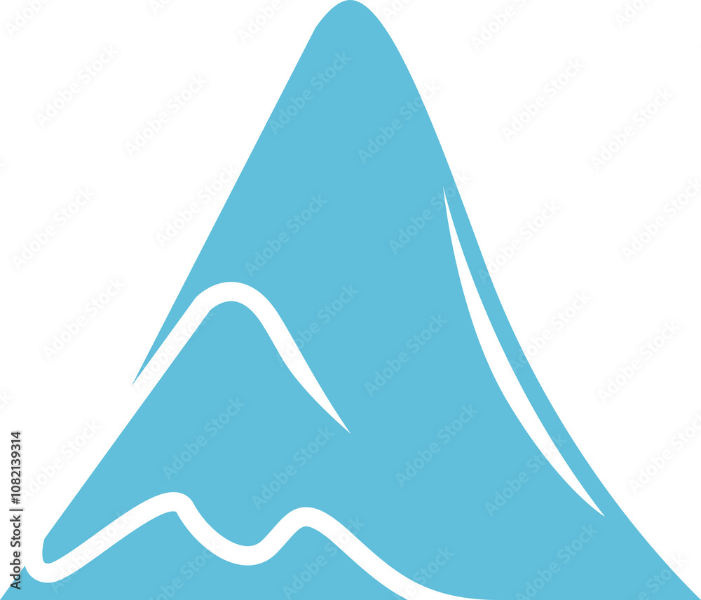 Fototapeta premium Mountain Silhouette Illustration