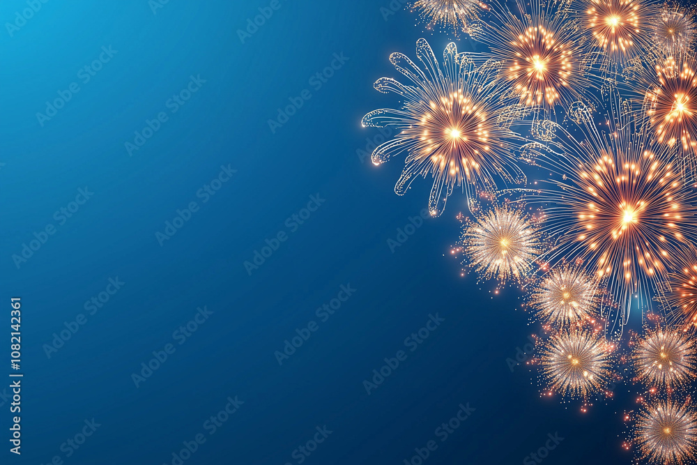 Obraz premium fireworks over the sea