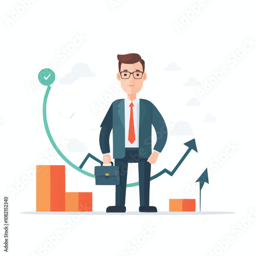 business illustration of a business man 