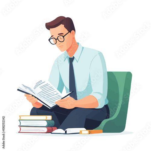 business illustration of a business man 