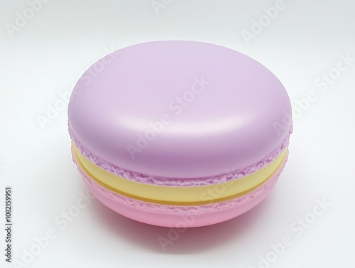 Single pastel macaron with soft gradient hues.