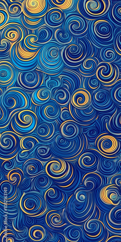 Curly night paint patterns