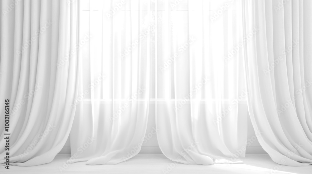 Soft white curtains background for graphic design or wallpaper. Soft white curtains background for graphic design or wallpaper.