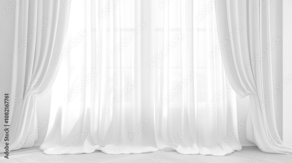 Soft white curtains background for graphic design or wallpaper. Soft white curtains background for graphic design or wallpaper.