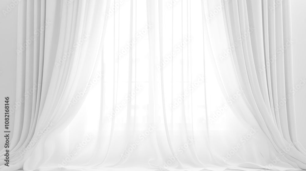 Soft white curtains background for graphic design or wallpaper. Soft white curtains background for graphic design or wallpaper.