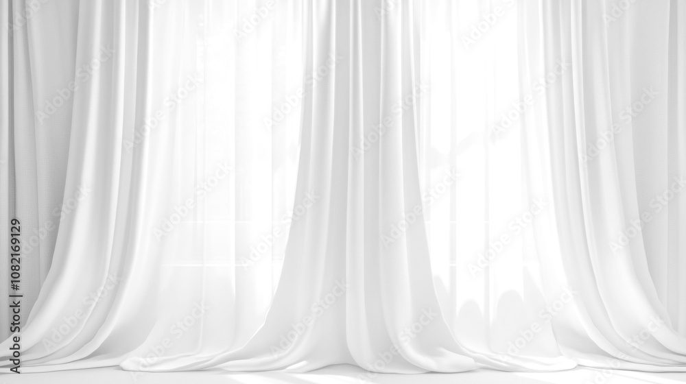 Soft white curtains background for graphic design or wallpaper. Soft white curtains background for graphic design or wallpaper.