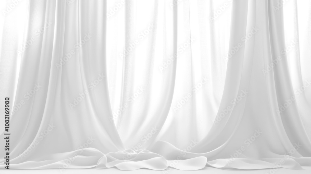 Soft white curtains background for graphic design or wallpaper. Soft white curtains background for graphic design or wallpaper.