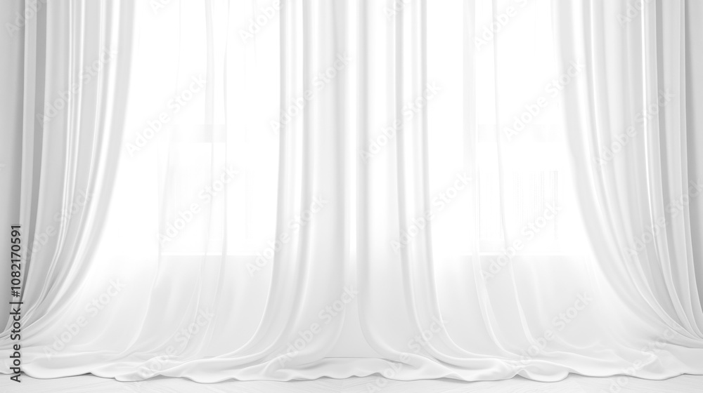 Soft white curtains background for graphic design or wallpaper. Soft white curtains background for graphic design or wallpaper.