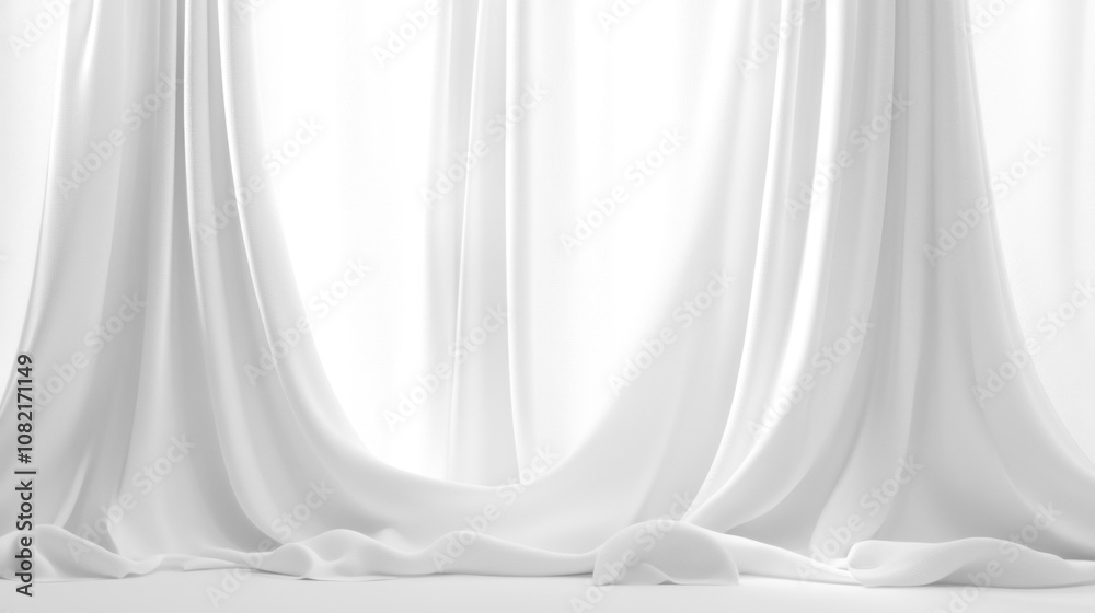 Soft white curtains background for graphic design or wallpaper. Soft white curtains background for graphic design or wallpaper.