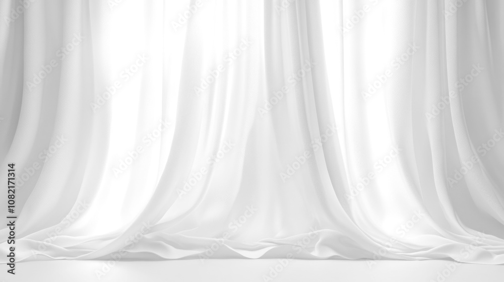 Soft white curtains background for graphic design or wallpaper. Soft white curtains background for graphic design or wallpaper.