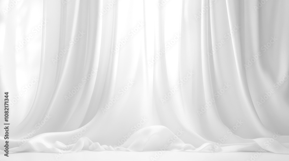 Soft white curtains background for graphic design or wallpaper. Soft white curtains background for graphic design or wallpaper.