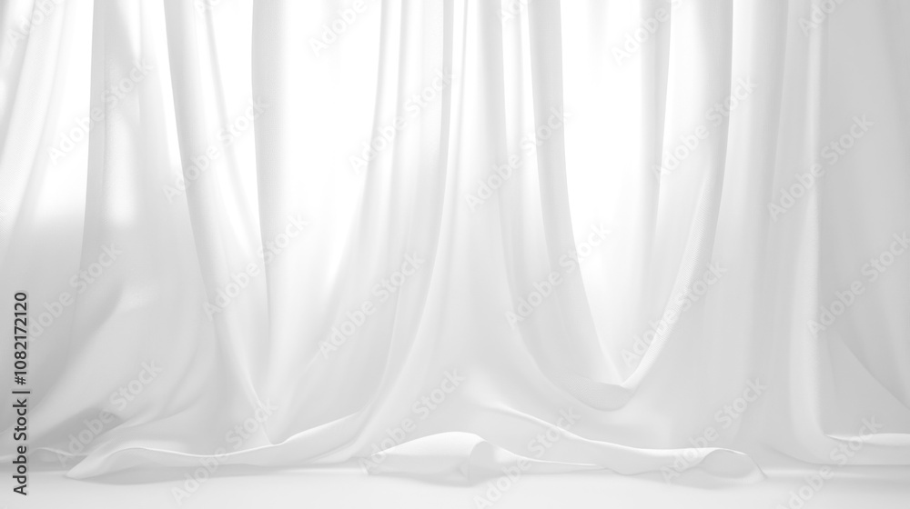 Soft white curtains background for graphic design or wallpaper. Soft white curtains background for graphic design or wallpaper.
