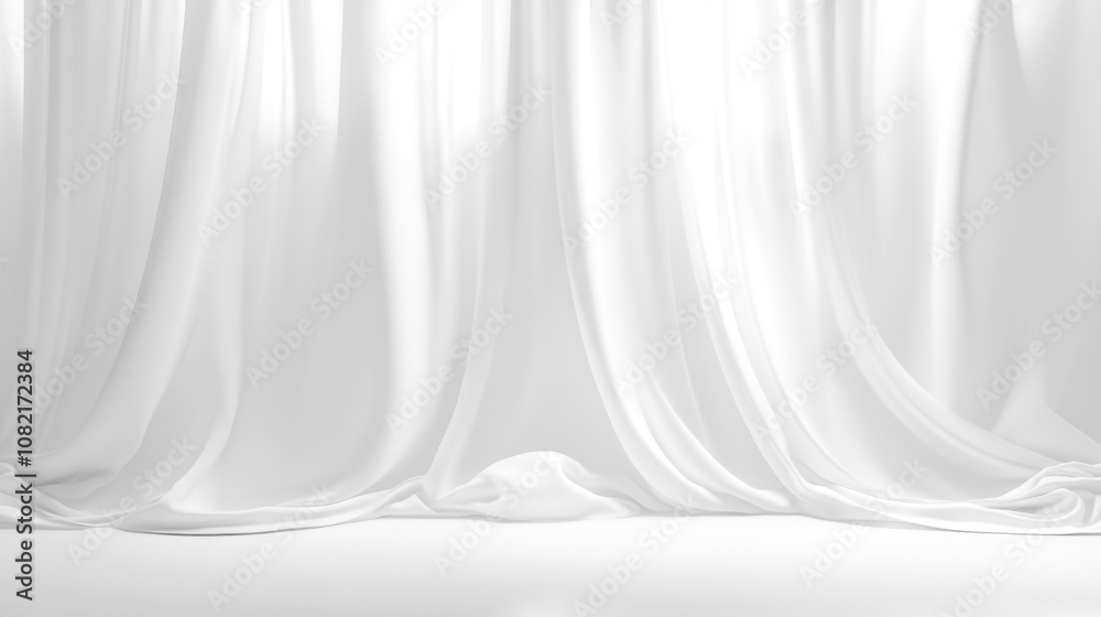 Soft white curtains background for graphic design or wallpaper. Soft white curtains background for graphic design or wallpaper.