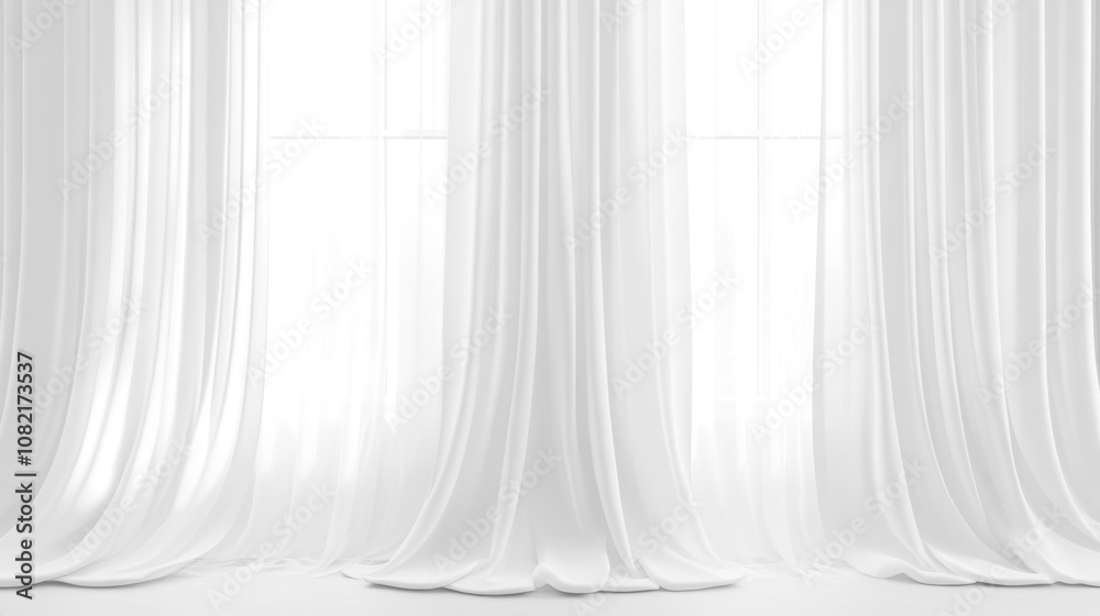 Soft white curtains background for graphic design or wallpaper. Soft white curtains background for graphic design or wallpaper.