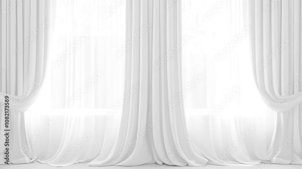 Soft white curtains background for graphic design or wallpaper. Soft white curtains background for graphic design or wallpaper.