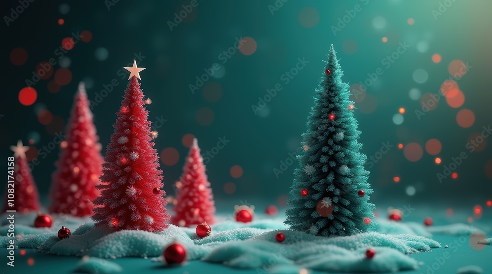 Fototapeta premium Christmas Visual, New Year Visual Designs - Christmas Background