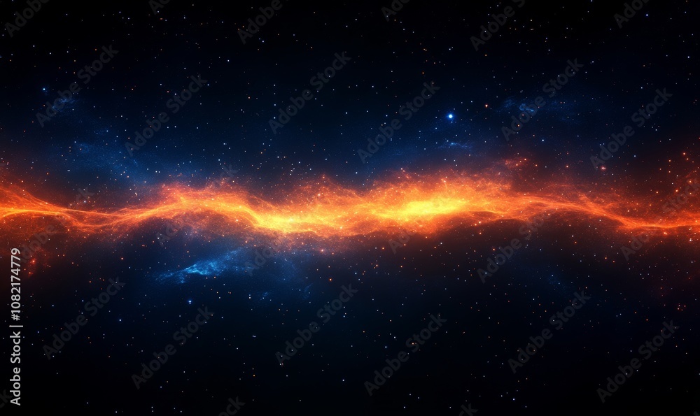 background with distant stars and glowing gas clouds, Generative AI background with distant stars and glowing gas clouds, Generative AI