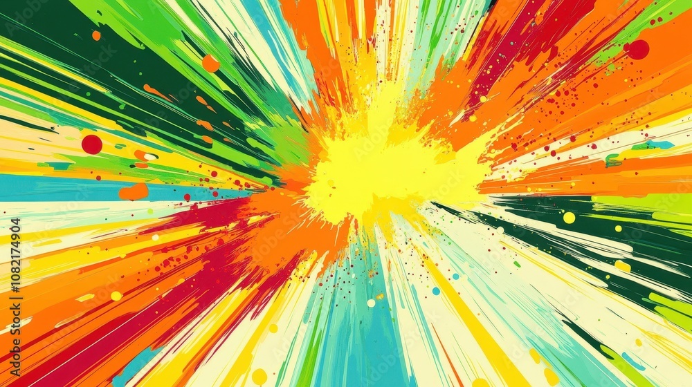 Bold energy bursts in neon hues with glowing background and soft textures Bold energy bursts in neon hues with glowing background and soft textures