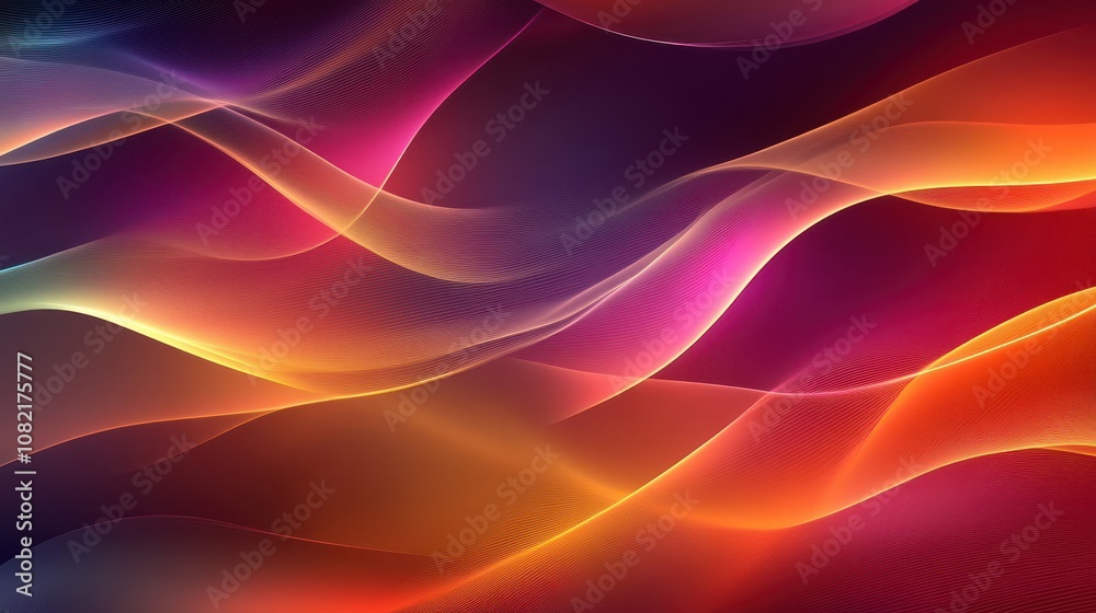 Naklejka premium Chic retro vector shapes with crisp lines and glowing edges on a smooth background