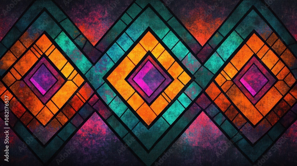 Neon orange and teal shapes with soft glowing effects for a smooth background feel Neon orange and teal shapes with soft glowing effects for a smooth background feel
