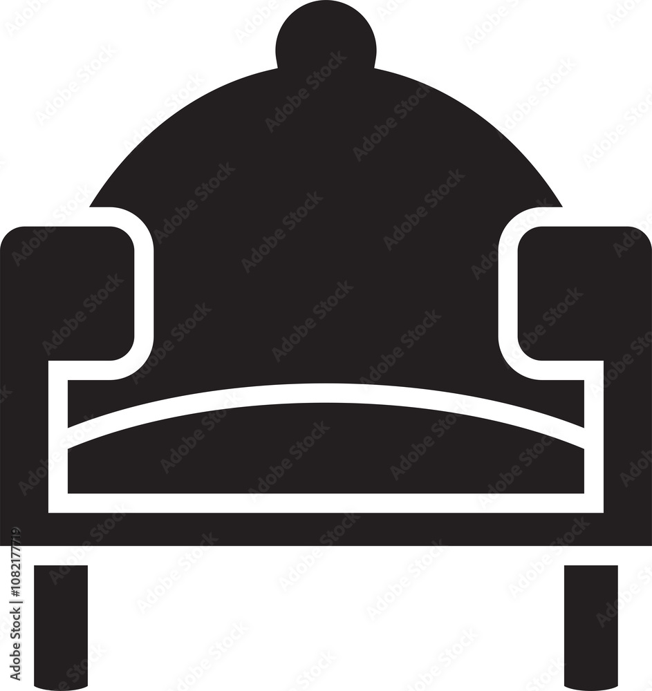 Sofa Glyph Icon Illustration Sofa Glyph Icon Illustration