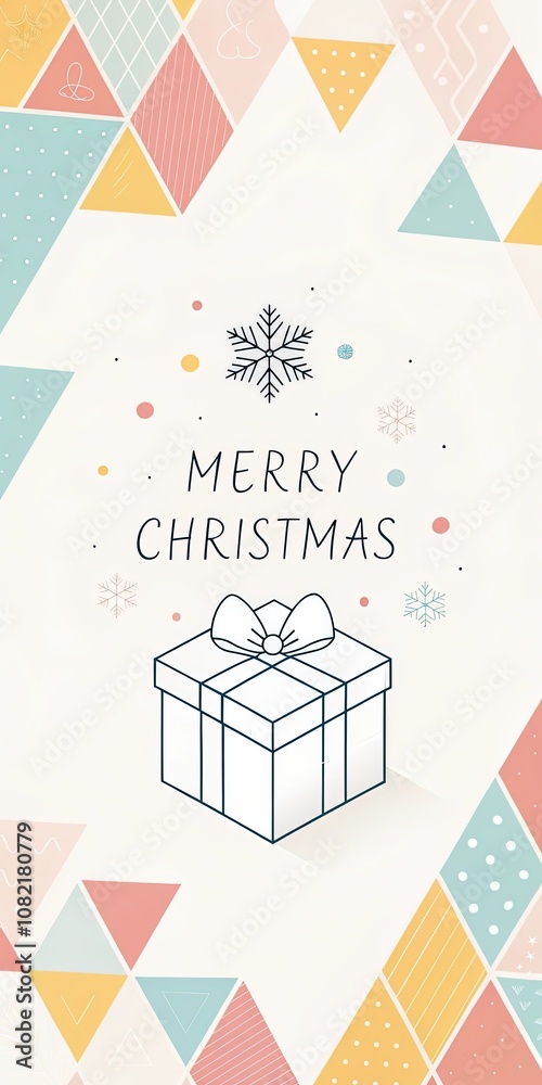 minimalist gift box merry christmas background minimalist gift box merry christmas background