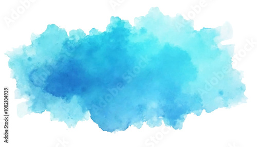 Blue Watercolor Background Transparent Stain with Cloud Like Texture Smoke Effect Serene Wallpaper Design