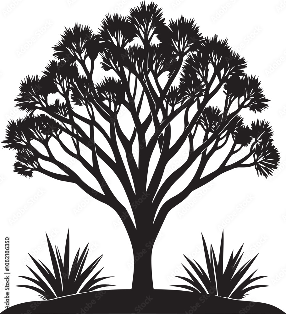 Obraz premium ceibo tree vector illustration
