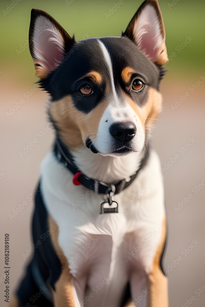 ia generated. dog. portrait of a dog. look of a dog dog with collar sitting dog ia generated. dog. portrait of a dog. look of a dog dog with collar sitting dog