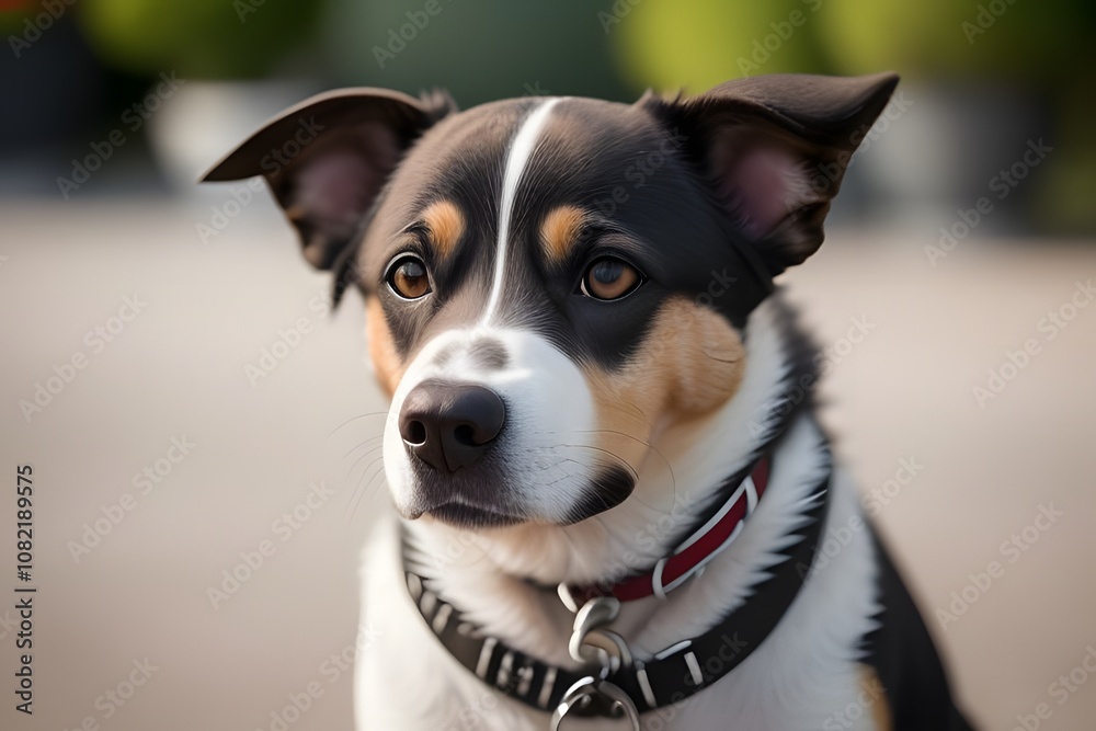 ia generated. dog. portrait of a dog. look of a dog dog with collar sitting dog ia generated. dog. portrait of a dog. look of a dog dog with collar sitting dog