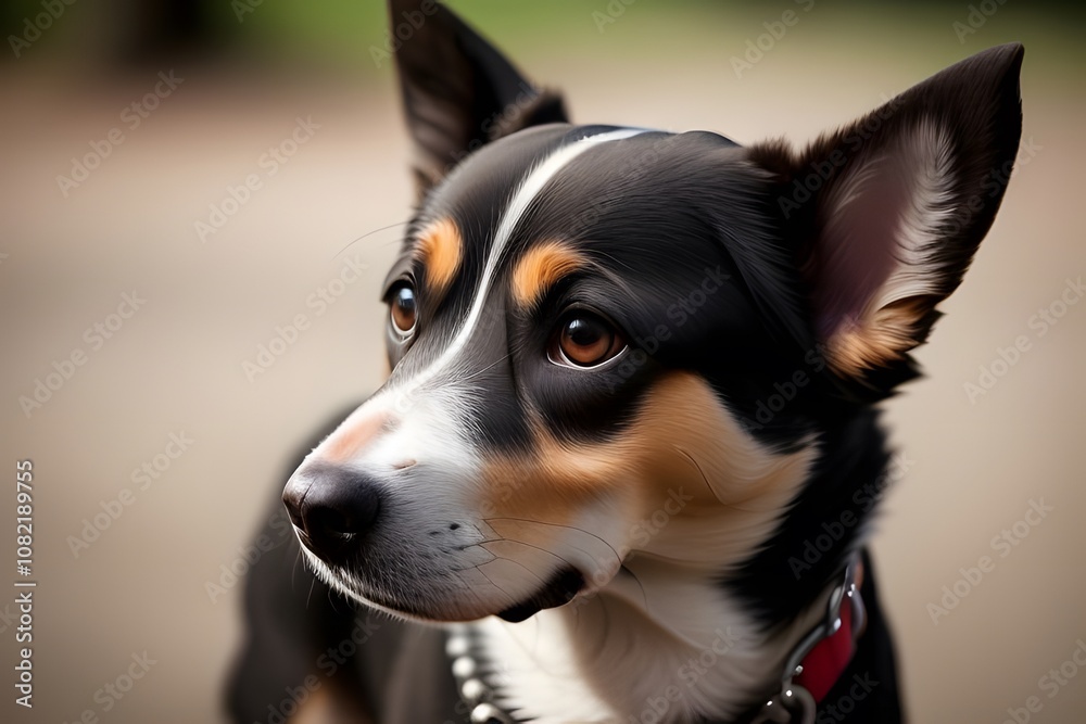 ia generated. dog. portrait of a dog. look of a dog dog with collar sitting dog ia generated. dog. portrait of a dog. look of a dog dog with collar sitting dog