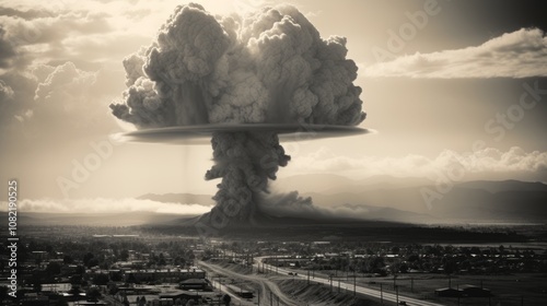 The Trinity Explosion: Unleashing the Mushroom Cloud in Los Alamos - A Glimpse into the Manhattan Project's World-Altering Power