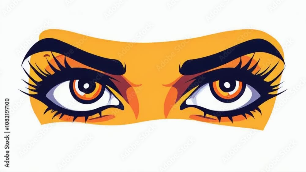 A stylized illustration of expressive eyes with bold colors and dramatic features. A stylized illustration of expressive eyes with bold colors and dramatic features.